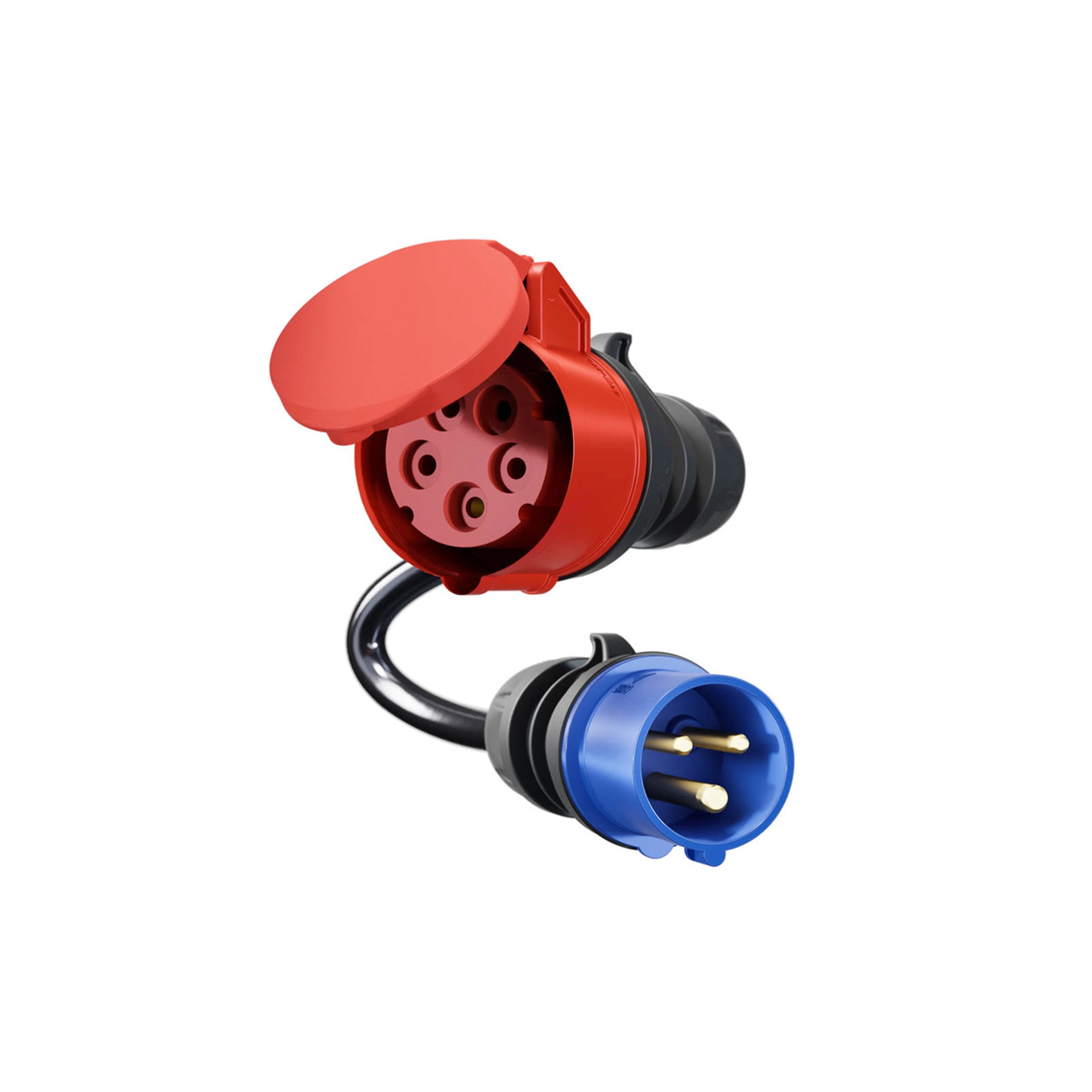 Adapter 11 kW go-e Gemini flex auf CEE 16 A blau