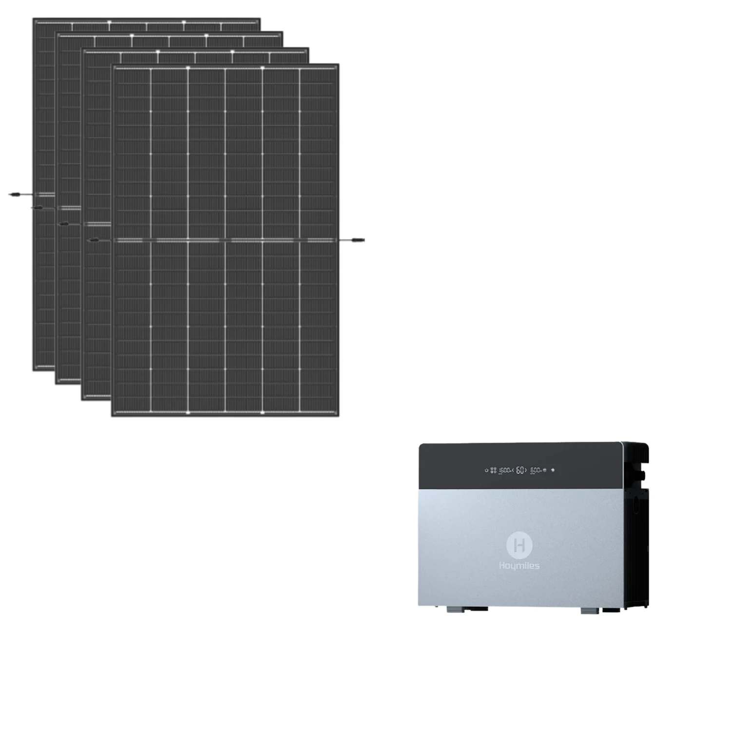 Hoymiles HiBattery Balkonkraftwerk mit 4 Trina Vertex S+ Modulen und 4,02 kWh Speicher