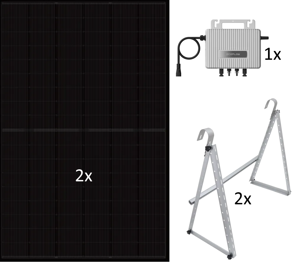 Balkonkraftwerk bifazial 900/800W