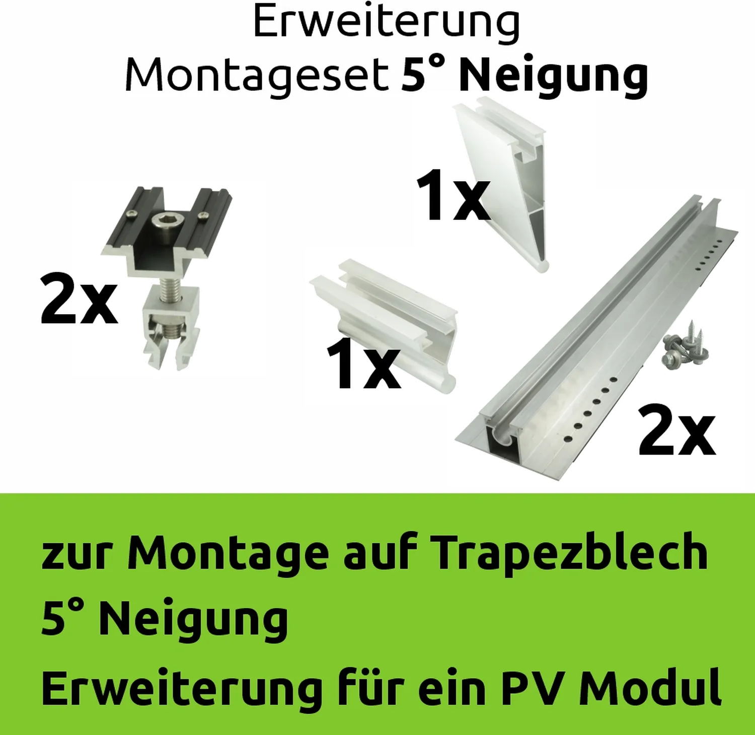 PV Montageset 5° Neigung Erweiterung | 10081