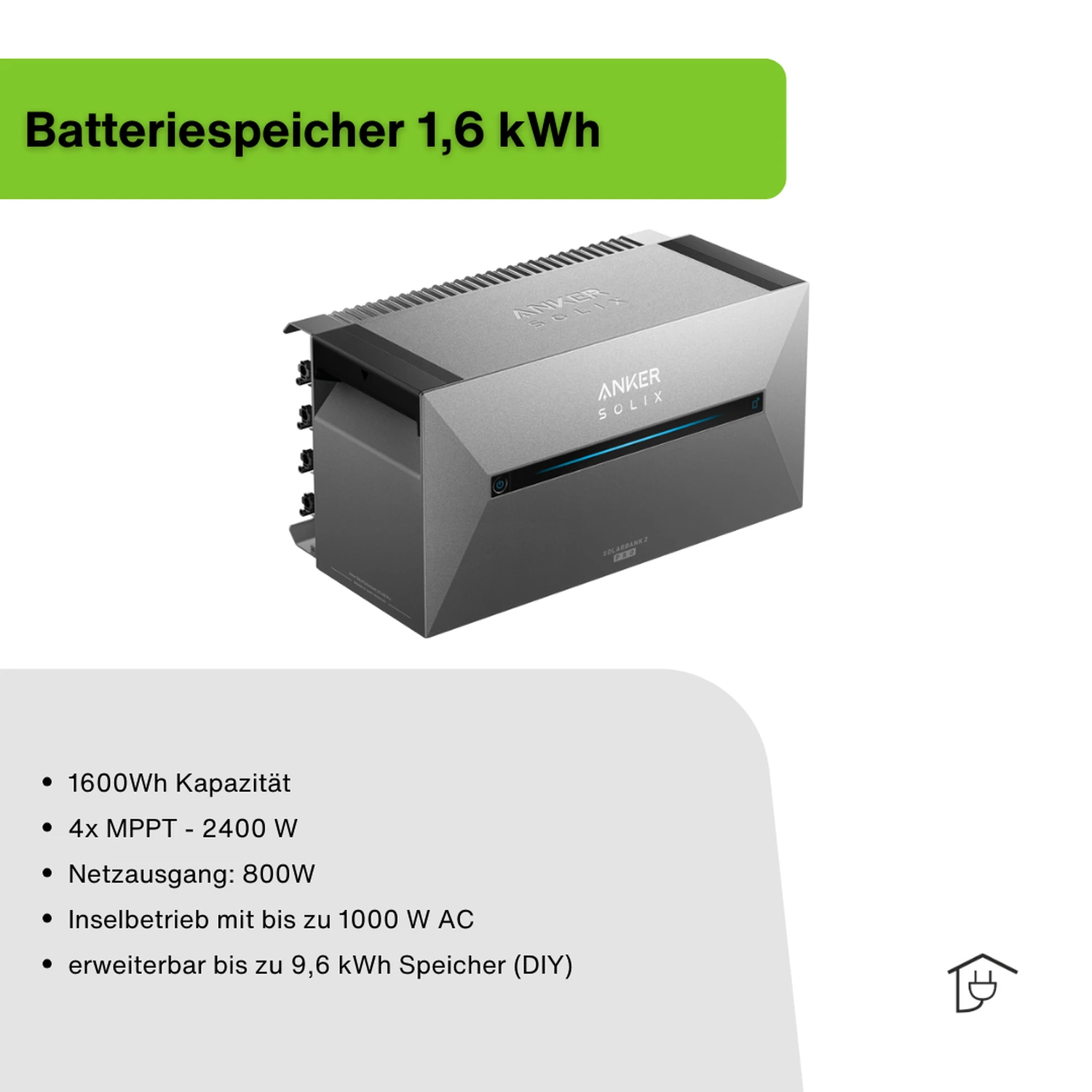Speicher Balkonkraftwerk 1,6 kWh Set