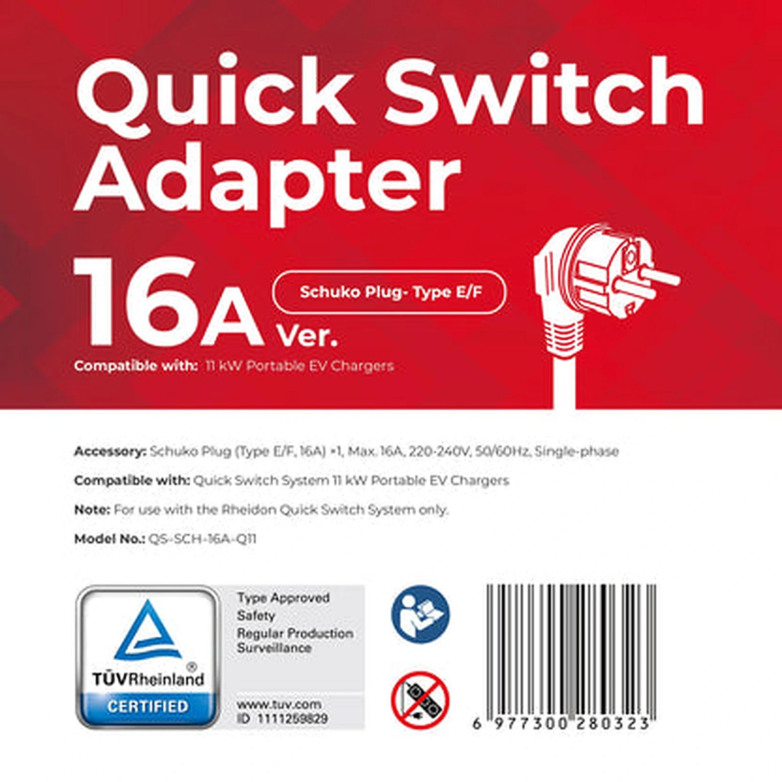 Quick-Switch Schuko Adapter