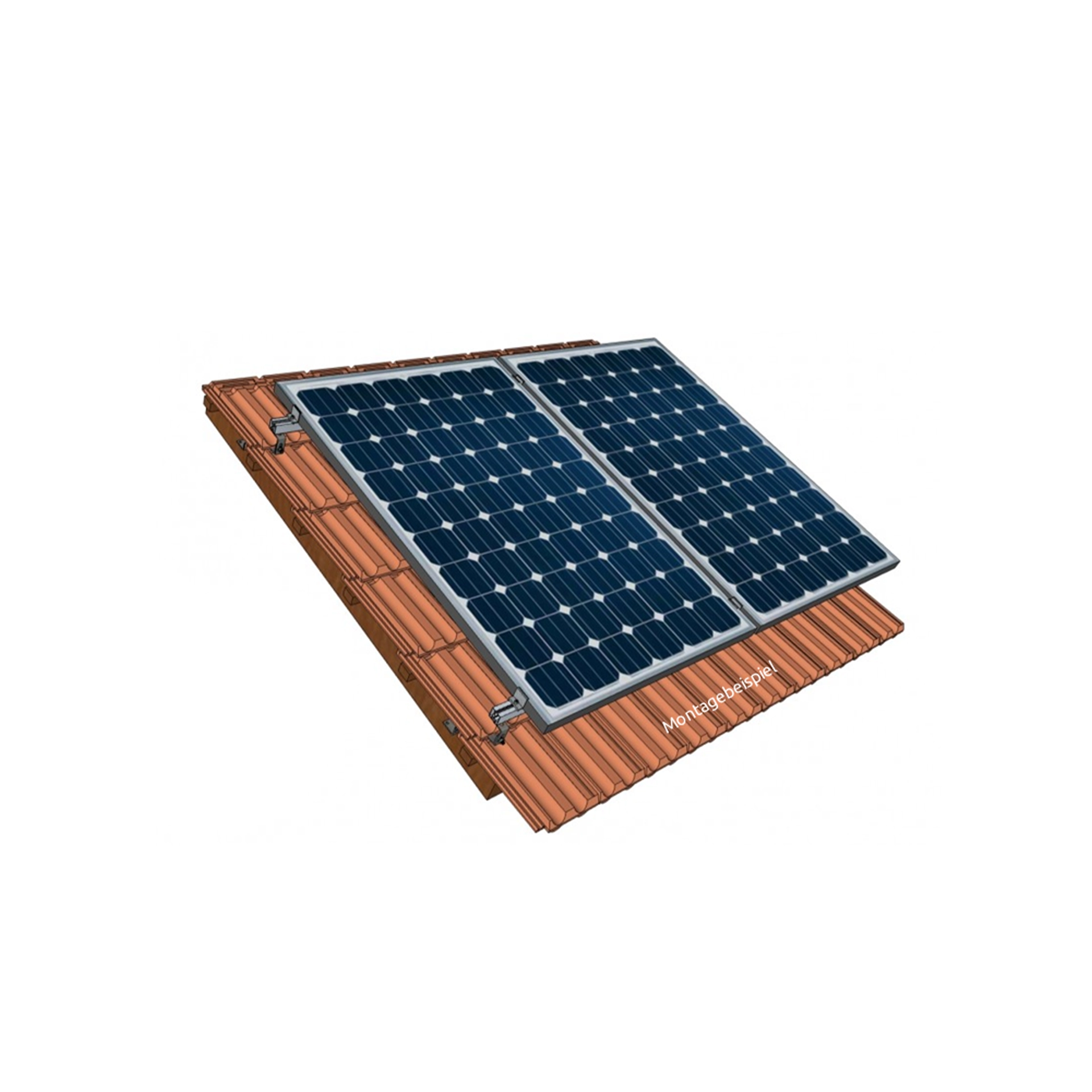 Ziegeldach Montageset für 2 PV Module