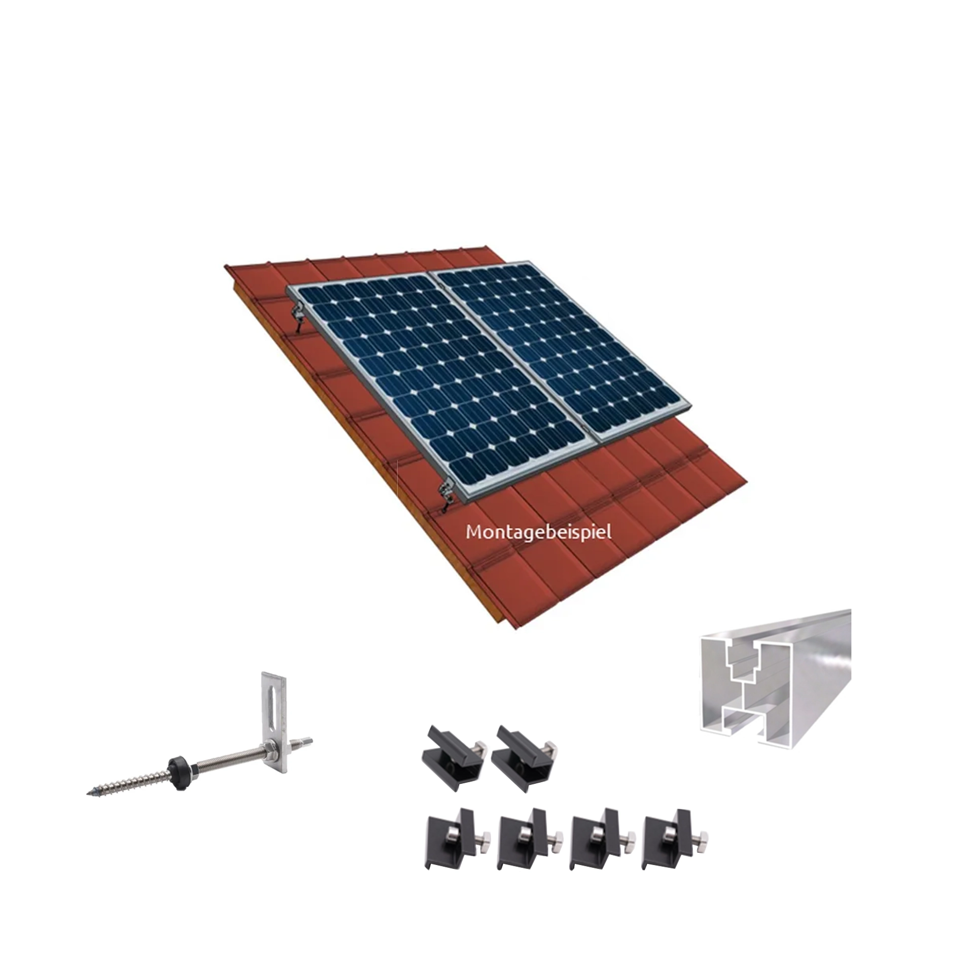 Universal Dach Befestigung für 2 PV Module