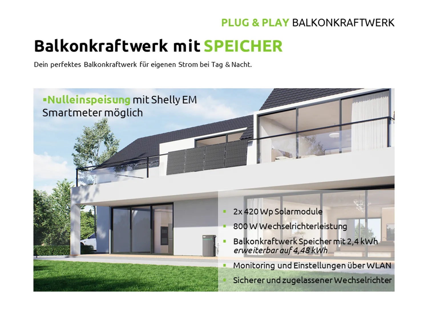 Speicher Balkonkraftwerk Pro 2,4 kWh Set