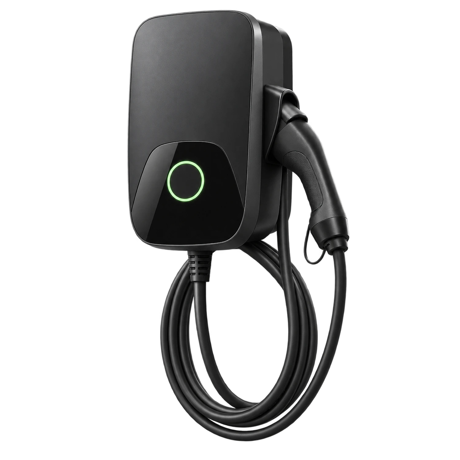 Wallbox mit fest angeschlossenem Typ-2-Ladekabel