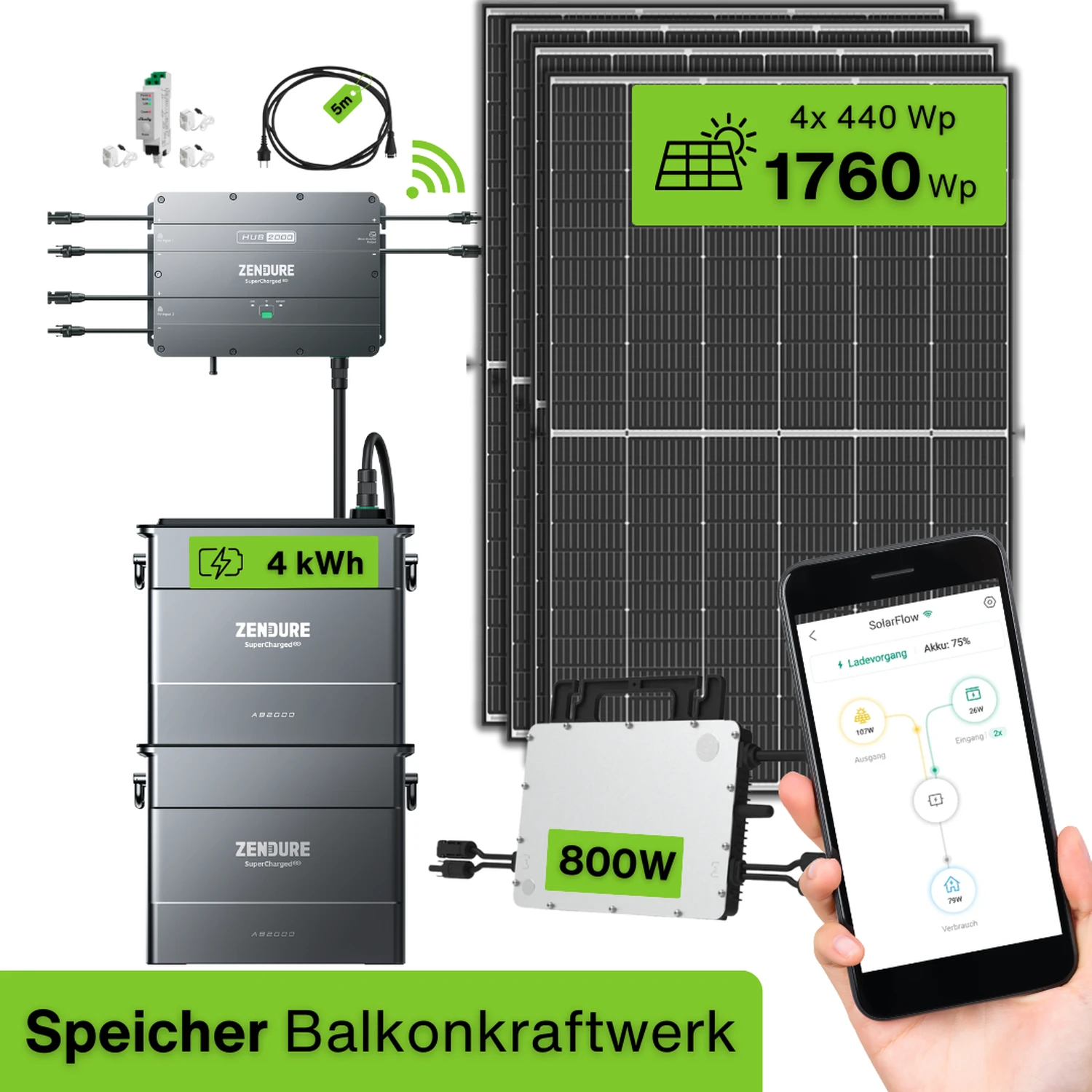 Speicher Balkonkraftwerk Pro 4,0 kWh Set