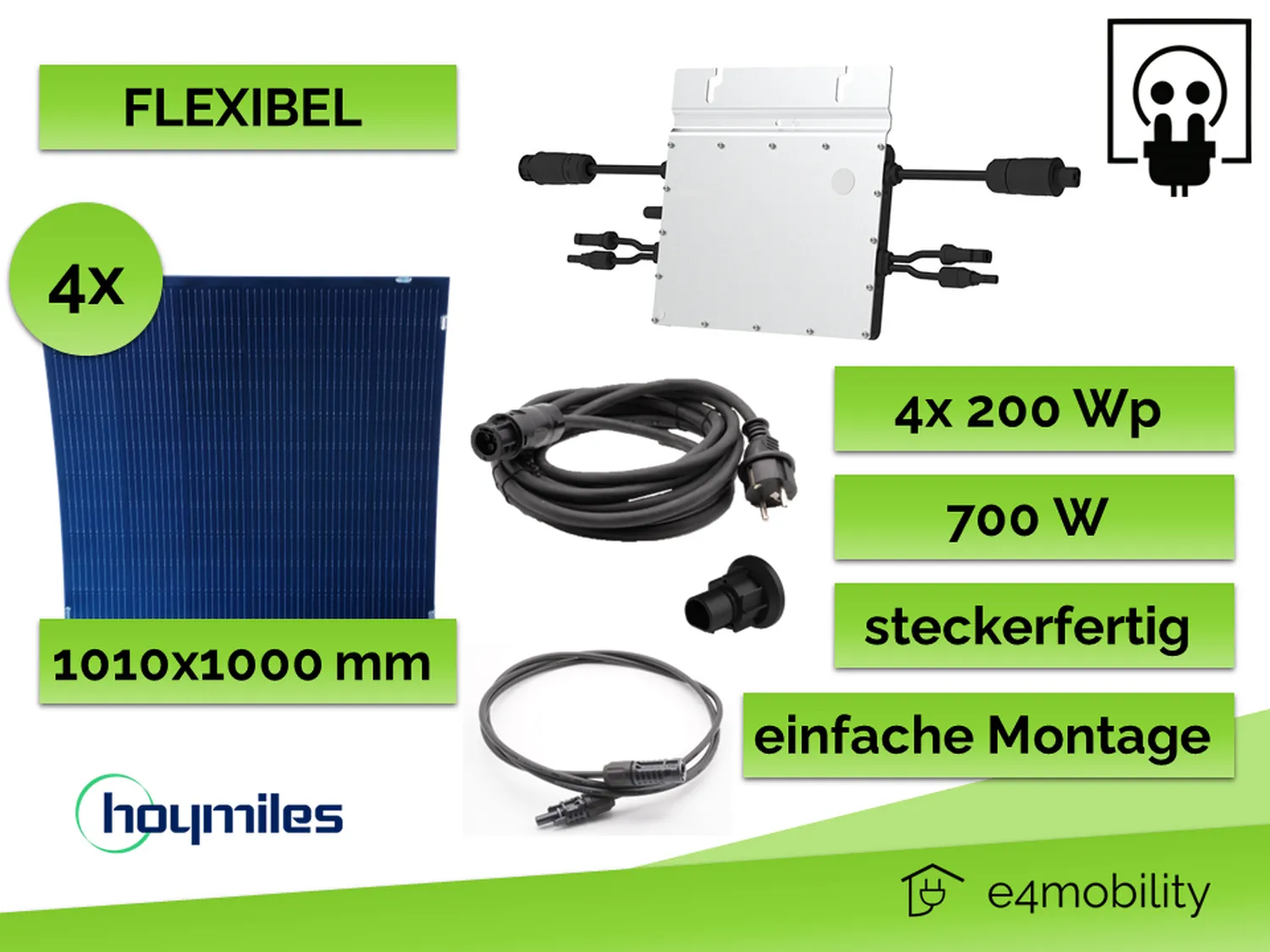 Balkonkraftwerk Flex 800 Wp | BKW-FLEX-800